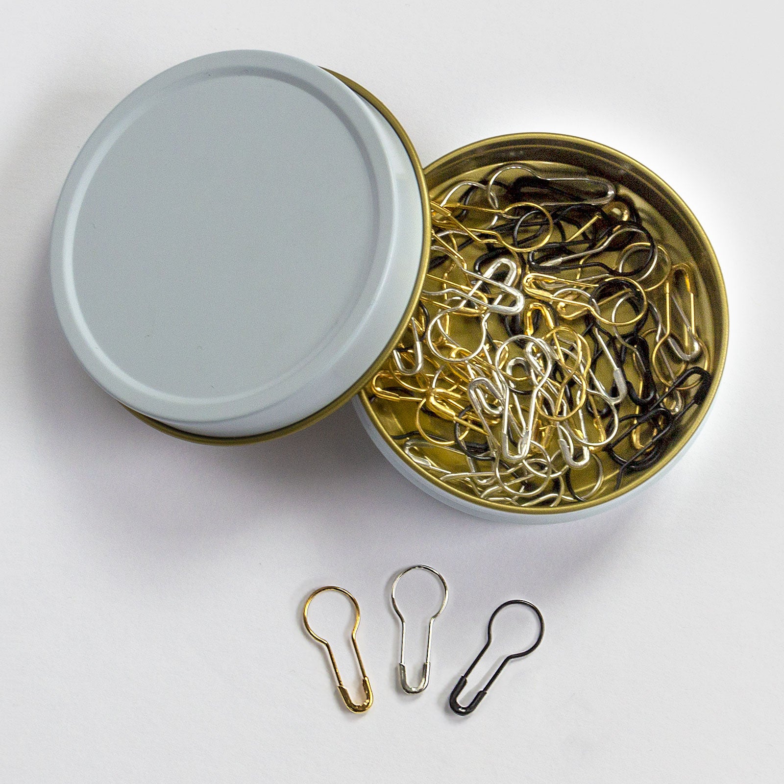 Metallic Locking Stitch Markers & Tin